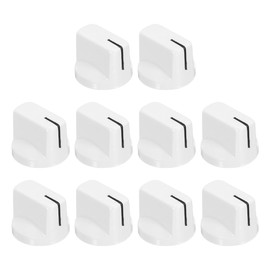 uxcell 10Pcs 6.4mm Shaft Hole Guitar Ampere Effect Pedal Knobs Pointer Control Knobs with Set Screw Porcelain White