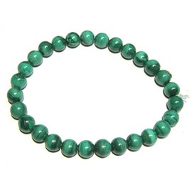 CRYSTALMIRACLE Malachite Beaded Round Bracelet String Crystal Gemstone Fashion Accessory Gift Wellness Positive Energy Handcrafted