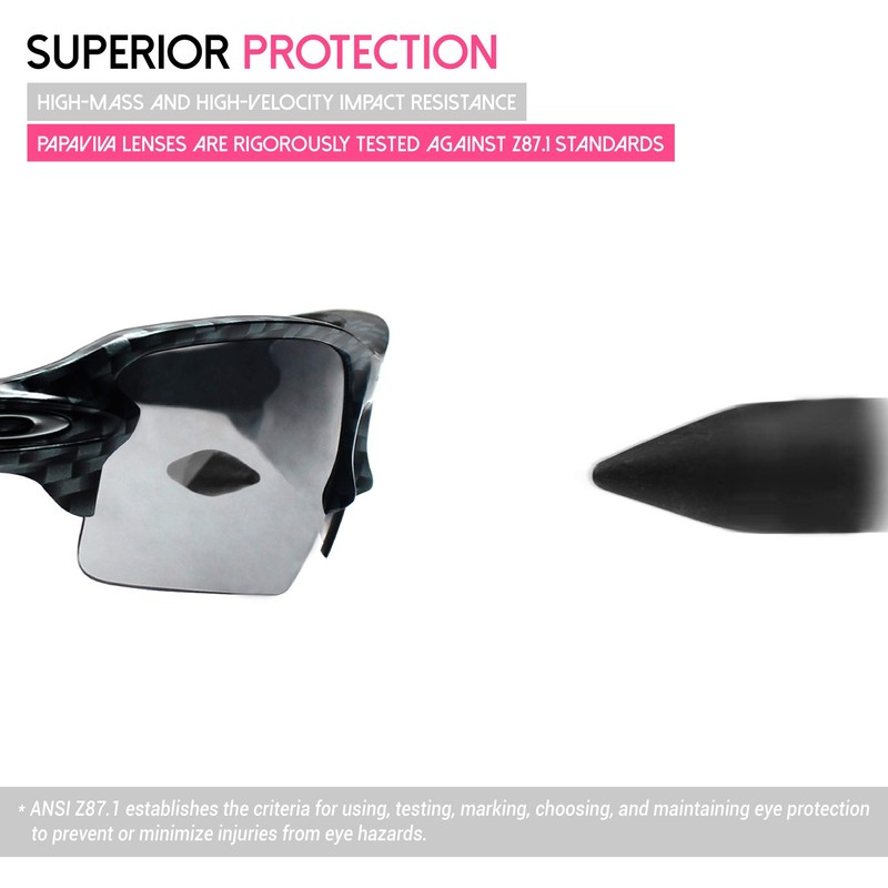 PapaViva Replacement Lenses & Rubber Kits for Oakley Flak Jacket