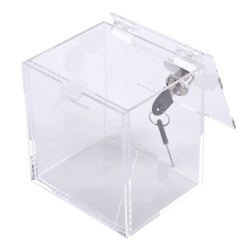 Aoakua Donation Box, Piggy Bank, Charity Box, Keyed, Acrylic, W4.7