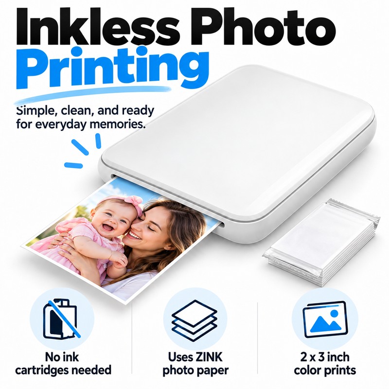 MT53 Pocket Photo Printer for Mobile Printing – Bluetooth ZINK