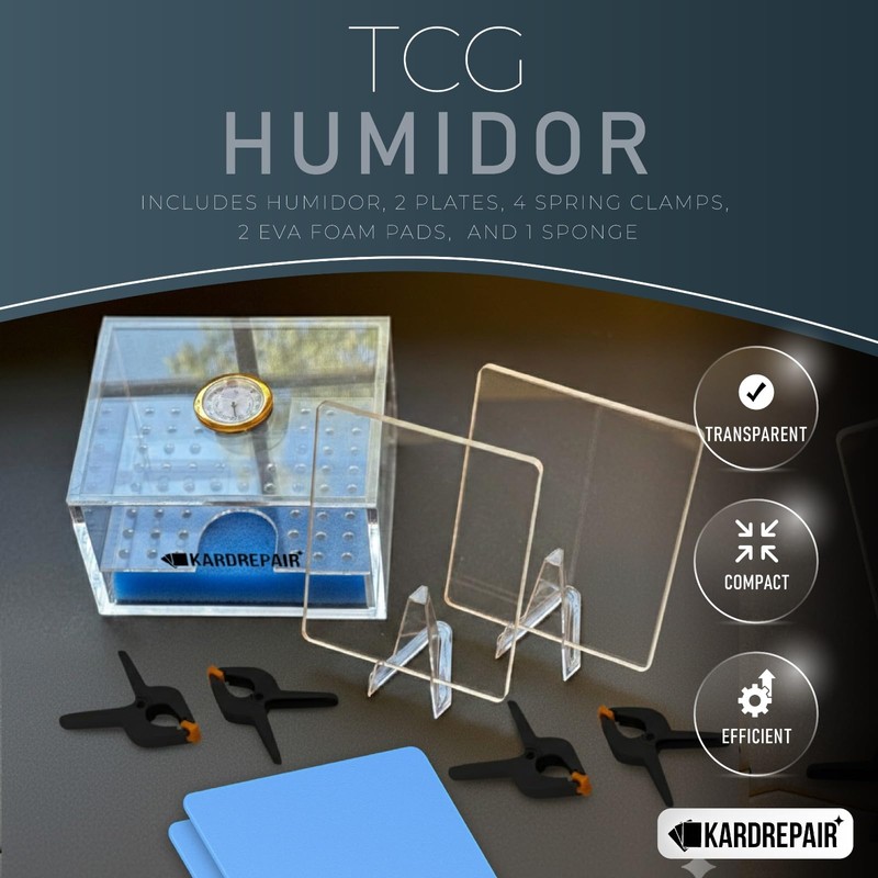 Kardrepair - Card Repair/Restoration Humidor Kit - Includes 2 Acrylic