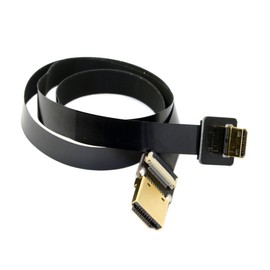 cablecc cyfpv 90 grados hacia arriba en ángulo FPV mini HDMI macho a HDMI macho FPC cable plano 50 cm para FPV HDTV Multicopter fotografía aérea