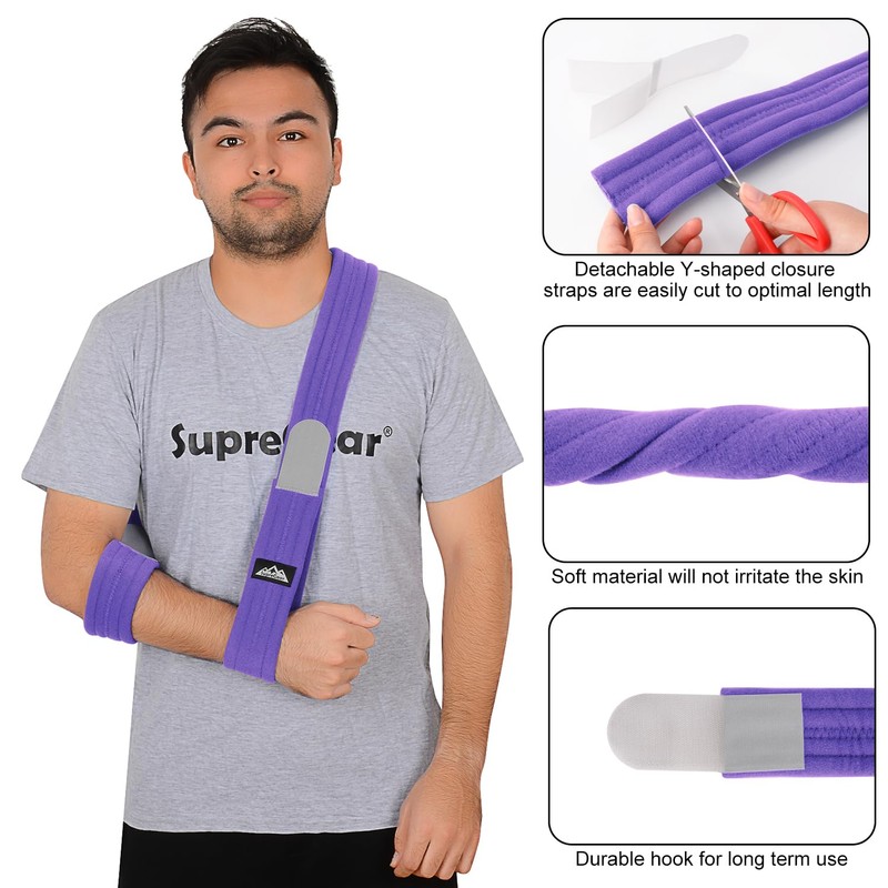 supregear Arm Sling Adjustable Lightweight Comfortable Shoulder Sling Breathable Medical