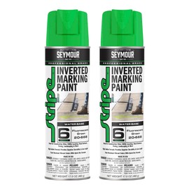 20-668 Seymour Stripe 6-Series Inverted Ground Marking Paint, Fluorescent Green net 17oz. (Pack of 2)
