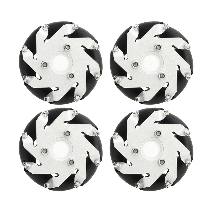 4Pcs 60mm Omnidirectional Wheel Aluminum Alloy Omni Directional Wheel Set