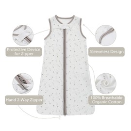 amo nenes Baby Sleep Bag,100% Cotton Baby Wearable Blanket 0.5 tog Baby Sleeveless Sleep Sack All Season Baby Swaddle For Newborn Boy Girl Baby Essentials 6-18M