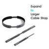 Reusable Cable Straps Ties with Self Hook and Loop -