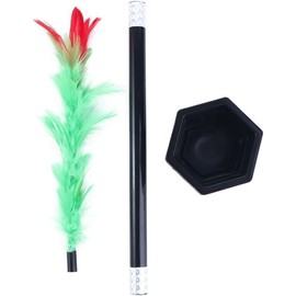 Black Stick to Rose Magic Tricks Magic Wand to Flower Easy Magic Tricks Funny Toys Show Performance Prop for Adults Teenagers Magician Accessories Magic Kits and Accessories