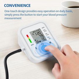 FARMADAR Baumanómetro Digital de Brazo  Monitor de Presión Arterial con Pantalla LED Grande, Fácil de Usar, Medición Precisa y Detección de Ritmo...  