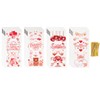 Jagrove Valentine Cellophane Treat Bags with Gold Twist Ties 100