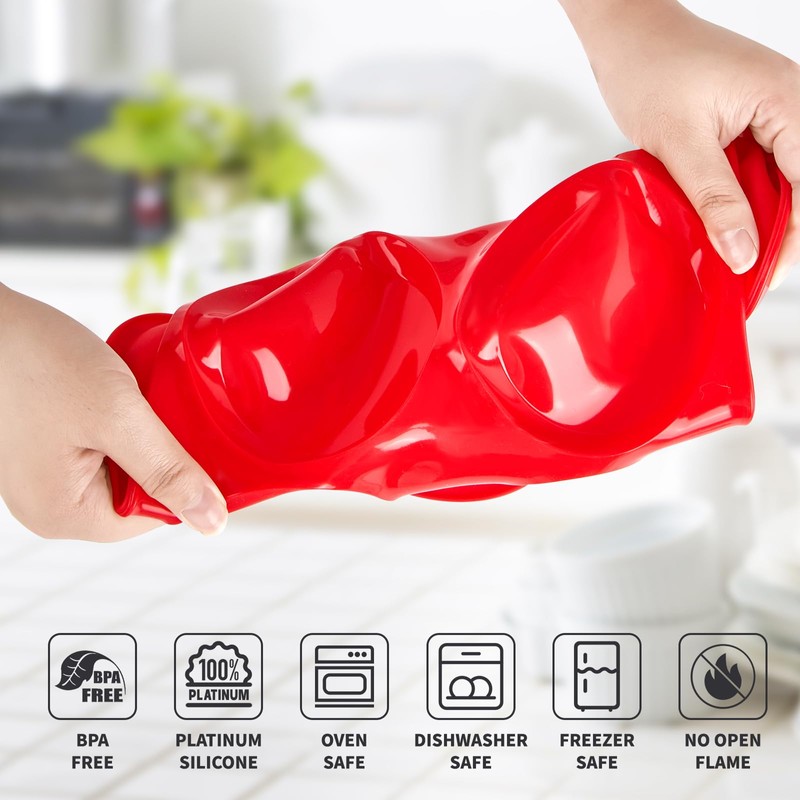Puyeipt 4 Inch Silicone Egg Molds for Breakfast Sandwiches, 2