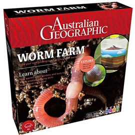 Australian Geographic Worm Farm Activity Kit | Fun & Educational Science Kit for Kids | Watch Worms Dig, Tunnel & Grow | Hands-On STEM Learning Toy | Ages 6+