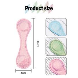 Leather Magnetic Bookmark, 3Pcs Loose Powder Magnetic Bookmarks, Magnet Bookmark Clips Gift for Women, Kids, Reading Lovers, Teacher Gift for School Office Home Supplies (Blue+Green+Purple)