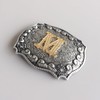 New Initial Letter M Belt Buckle for Men Boucle de