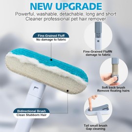 Redreo Tierhaarentferner Multifunktion langen Griff Fusselrolle für Hundehaare und Katzenhaare Wiederverwendbar, Fusselbürste für Tierhaar, für Sofa, Bett, Teppich, Kratzbaum