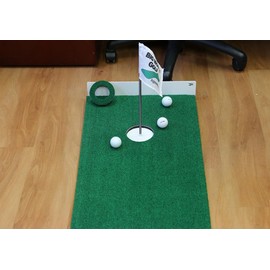 Big Moss Golf Office Fit 16' OF16+ Compact Practice Training Putting Green with 1 Cup