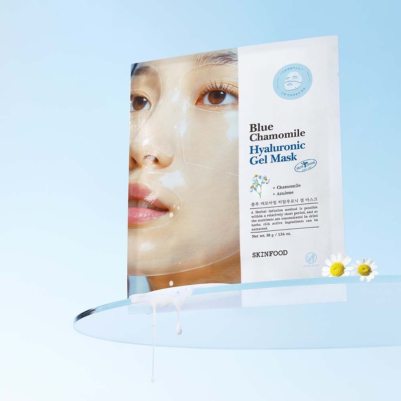 skin food [Skinfood] Blue Chamomile Hyaluronic Hydrogel Mask Pack 5