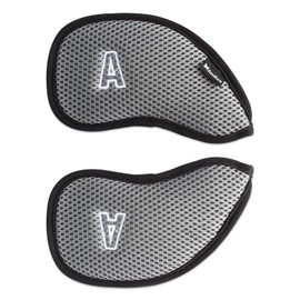 Andux Golf Club Head Covers for Irons Mesh Double Numbered Iron Covers with Embroidered Numbers 10pcs/set MT/S14 (Gray)