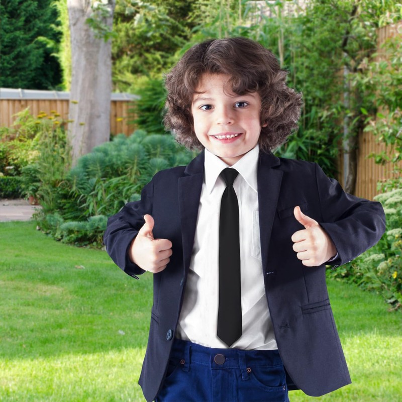 Eshwb Boys Tie Pre-Tied Adjustable Kids Neckties for Age 8-12,