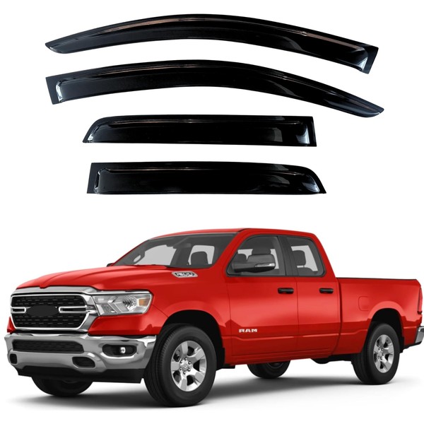 KPY KPY Window Visor Compatible with 2019-2024 RAM 1500 Quad