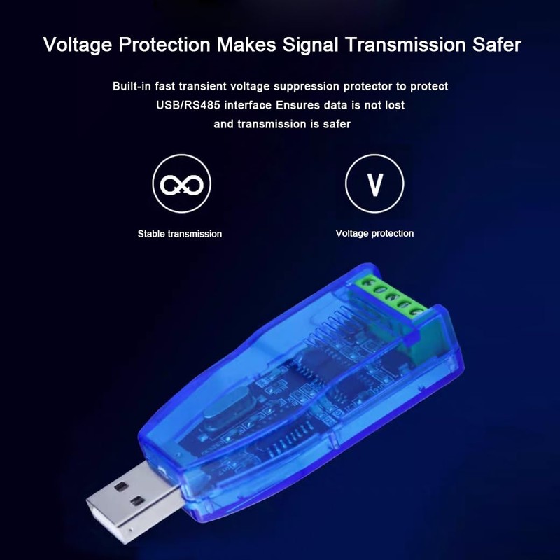 AKINLOAF Industrial-Grade USB to RS485 Converter Communication Module Bidirectional Half-Duplex