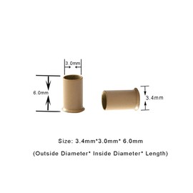 1000 Pcs Flare Euro Lock Copper Tubes Micro Rings Links Beads for I-Tip Human Hair Extensions 3.4x3.0X6.0mm (Dark blonde)