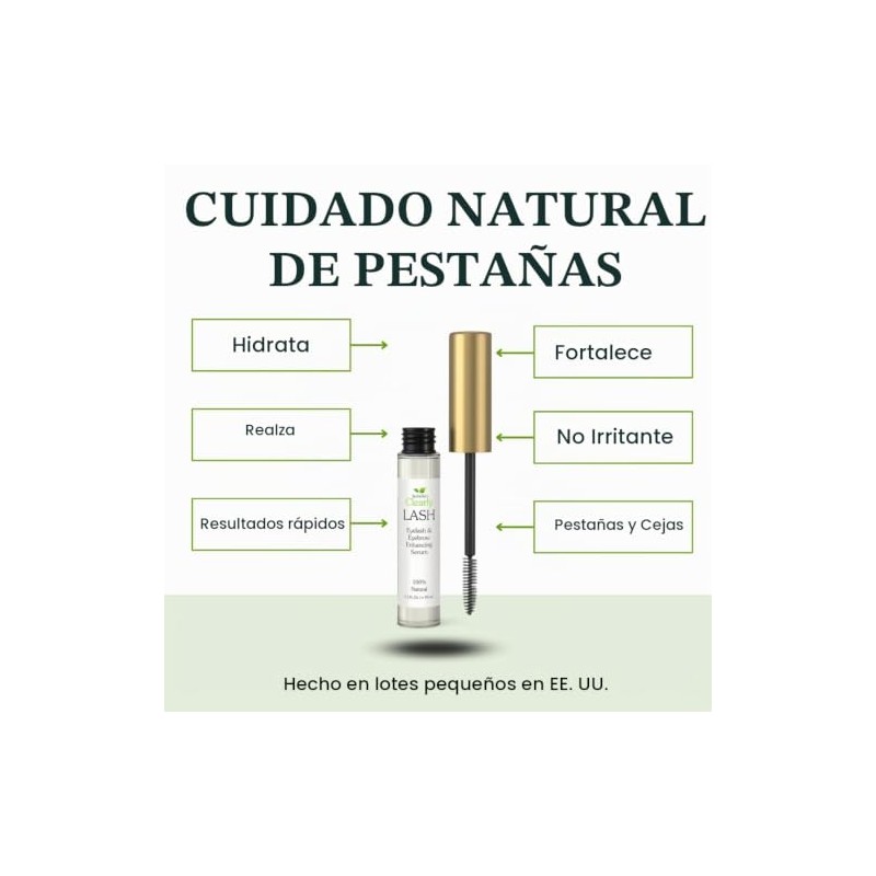 Isabella's Clearly LASH: Suero Natural de Crecimiento para Pestañas y