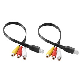 Tofficu 1Pair USB to Audio Cables Adapter Set for Home Theater Systems Female Connector Lightweight and Easy to Use for Tv and