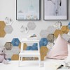 Alwayspon 30Pcs Peel&Stick Hexagon Non-Slip Marble Effect Vinyl Floor Sticker,