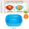 Boribim 2 PCS Reusable Silicone Air Fryer Liners - 8