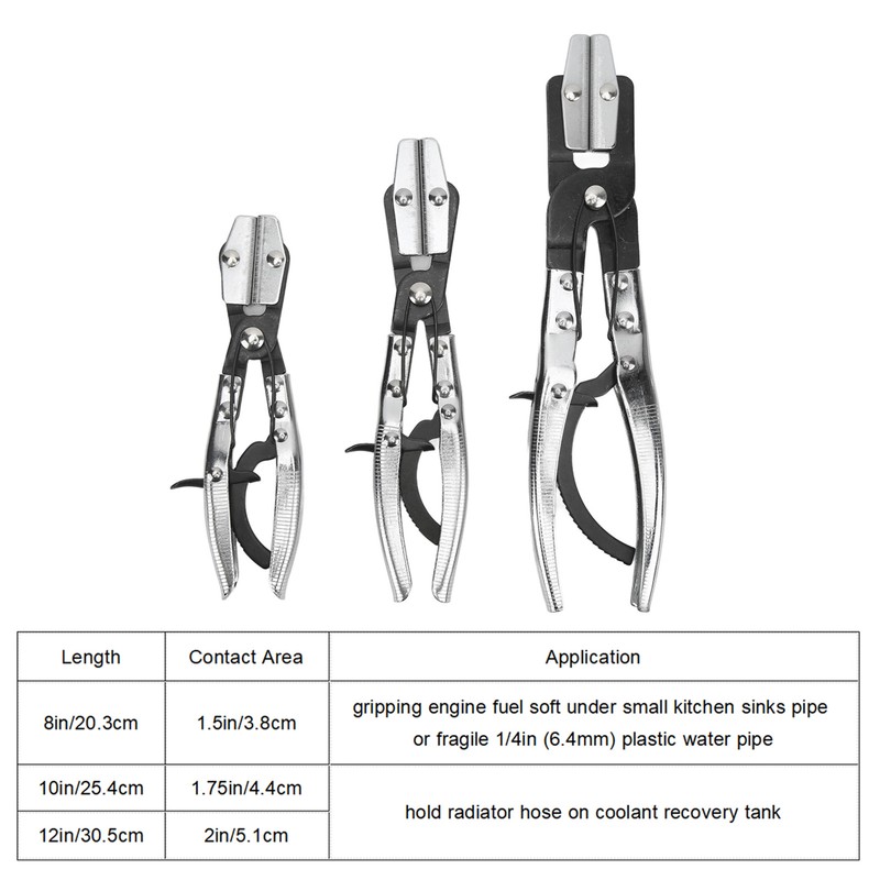 Hose Pinch Off Plier Ratcheting Jaws Swiveling Universal for Automobile