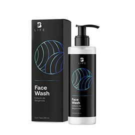 Jabón Facial de 250 ml con más de 97% de Ingredientes Naturales. Limpiador de Rostro con Extracto de Bergamota, Vitamina E, Vitamina C y Aceite de Coc