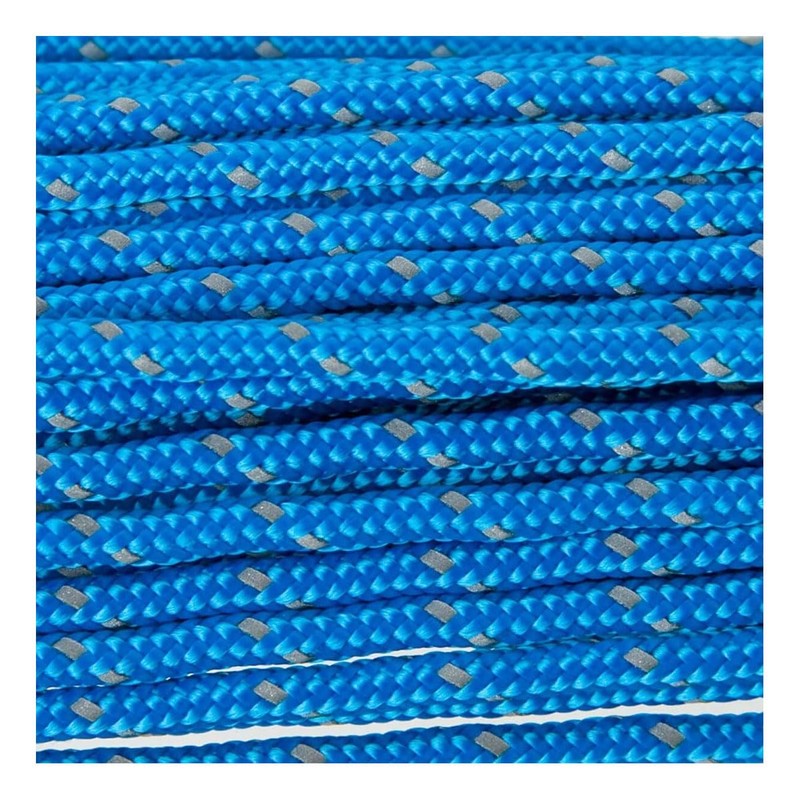 Bluewater Ropes 3mm x 50ft Niteline Reflective Blue Accessory Cord