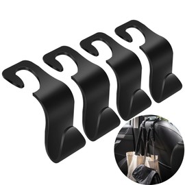 VTECHOLOGY Car Seat Headrest Hook 4 Pack Vehicle Backpack Hooks Hanger Vehicles Holder Organizer for Purses,Bags,Cloths,Car Water Bottle Hook Seat Accessories
