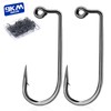 9 KM DWLIFE 90 Degree Black Jig Hooks-100pcs Worm Hooks