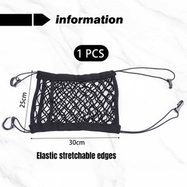 1 Piece Of Car-Mounted Partition, Car Storage Net Bag, Elastic Storage Bag, Anti-Interference Isolation Net.