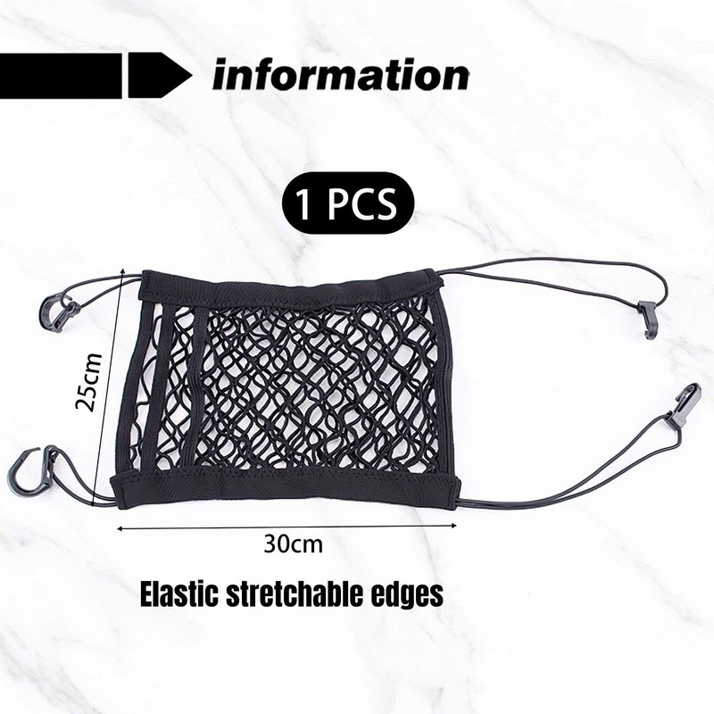 1 Piece Of Car-Mounted Partition, Car Storage Net Bag, Elastic