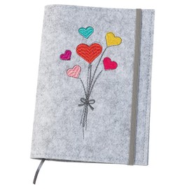 luxdag Maternity Log Cover with Elastic Band Made of Felt (Choice of Colour and Embroidery) - Cover for Maternity Log & Vaccination Certificate - Organiser - Gift for Expecting Mothers