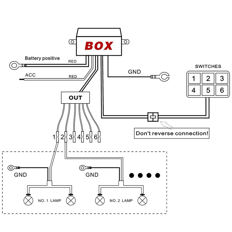 6 Gang Switch Panel Kit, Auto Power Plus Circuit Control