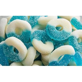 Bayside Candy Gummy Blue Raspberry Rings - Sweet & Sour Gummy Candy (2LB)