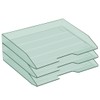Acrimet Stackable Letter Tray 3 Tier Side Load, Plastic, Desktop