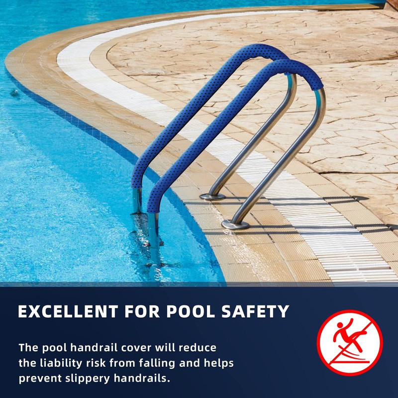 Neoprene Zippered Pool Handrail Cover 4 Feet Slip Resistant Rail