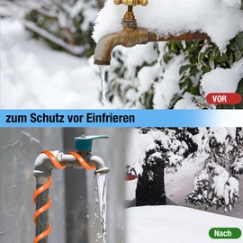 heninhill Frost Protection Heating Cable 4 m Heating Cable Concurrent Heating Self-Regulating Waterproof for Protection of Water Pipes Plants Gutters