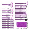 Bloomingboom Jugo De Brochas De Maquillaje Con Bolsa Morada, 22