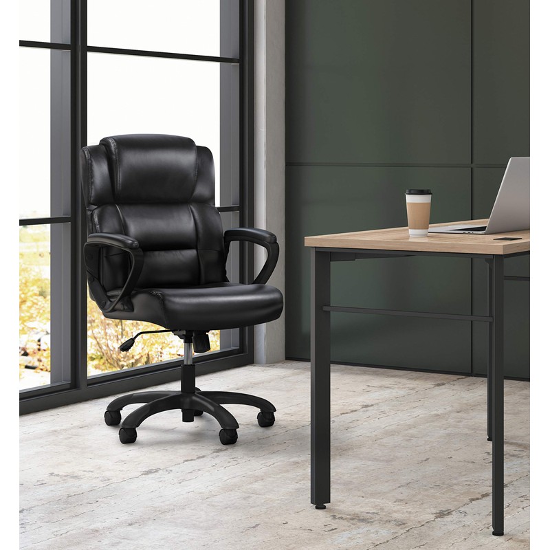 HON Sadie Mid-Back Executive Chair, with Fixed Padded Arms, PACKS,
