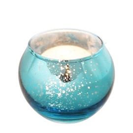 Tebery 12 Pack Round Blue Votive Candle Holders, 2-Inch Glass Tealight Candle Holder for Table Centerpiece, Wedding Decoration, Party, and Home Decor