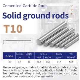 Unbranded 3/8" x 3.5”  Tungsten Solid Carbide Rods Blank 10% Cobalt
