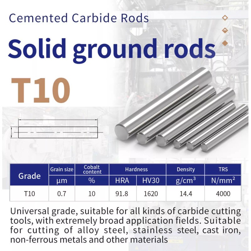 Unbranded 3/8" x 3.5” Tungsten Solid Carbide Rods Blank 10%
