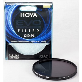 Hoya 55mm EVO SMC Circular Polarizer Super Multi-Coated Slim Frame Glass Filter,black